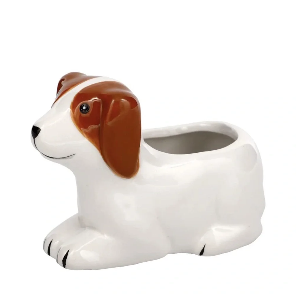 Small Boxed Ceramic Animal Planter (Duncan the Dog)